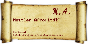 Mettler Afrodité névjegykártya